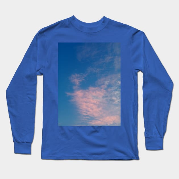 Blue Sky | Pink Clouds Photo Long Sleeve T-Shirt by DepicSpirit